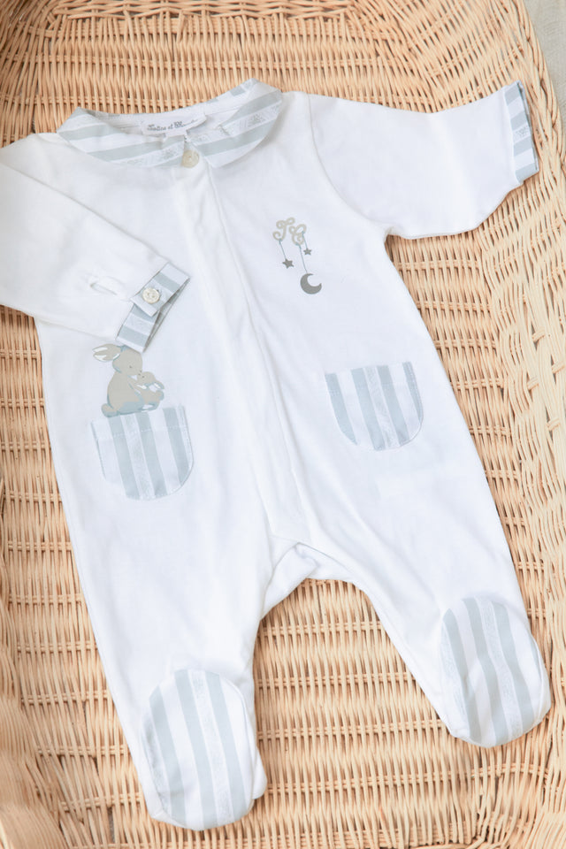 Pyjamas - Garda Grau Heidekraut Illustration Kaninchen - Image principale