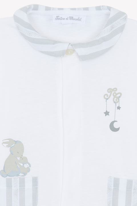 Pyjamas - Garda Grau Heidekraut Illustration Kaninchen - Image principale