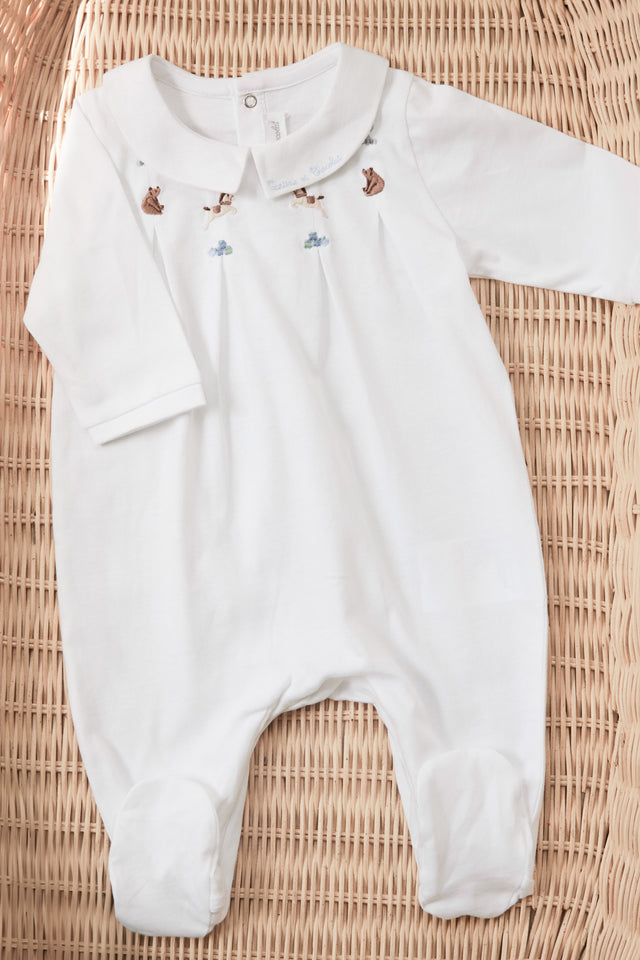 Pijama - Blanco Bordado animales - Image principale