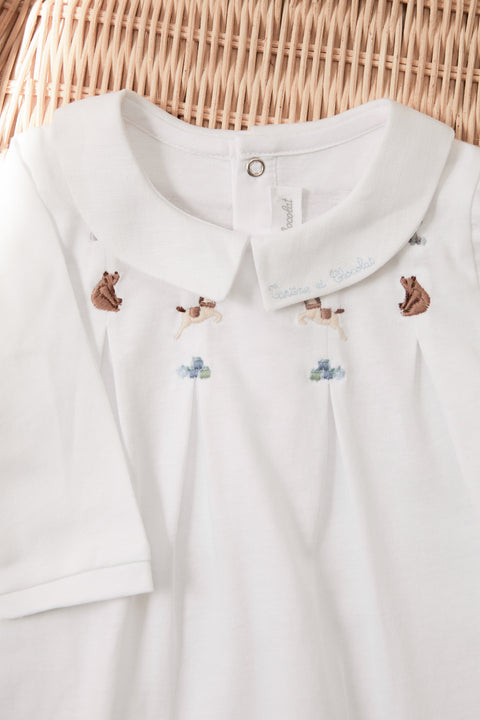 Pijama - Blanco Bordado animales - Image principale