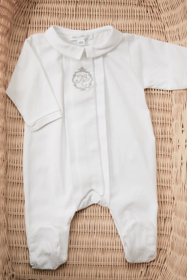 Pijama - Blanco Bordado Monograma TC - Image principale