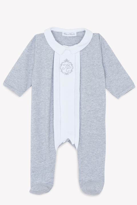Pijama - Gris brezo Bordado Monograma TC - Image principale