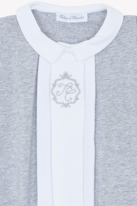 Pijama - Gris brezo Bordado Monograma TC - Image principale