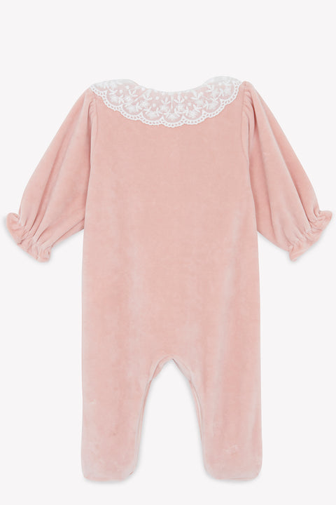 Pyjama - Pfingstrose Samt Kragen Spitze - Image principale