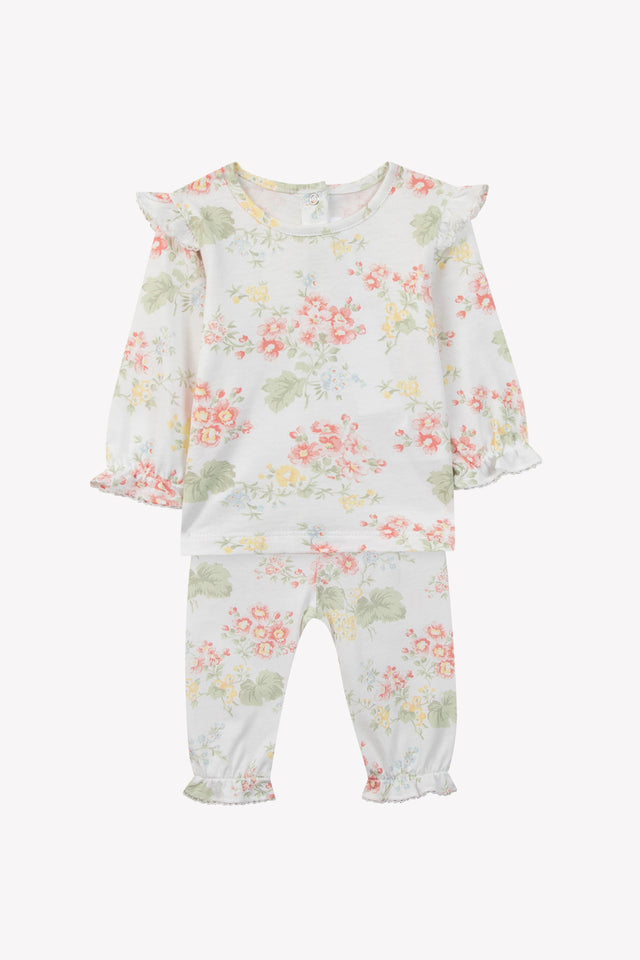 Pijama dos piezas - crudo Estampado florido - Image principale