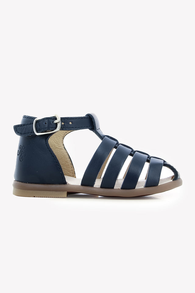 Sandalen - Leder Marineblau - Image principale