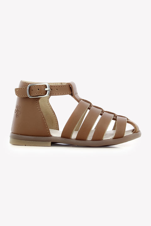 Sandals - Brown leather - Image principale
