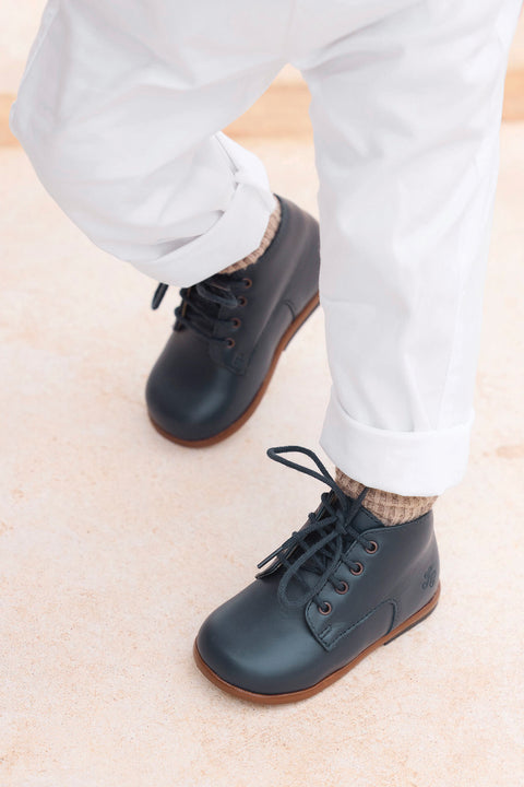 Derbys – Leder Marineblau - Image principale