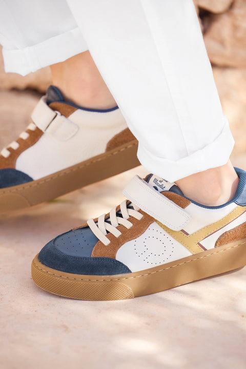 Turnschuhe - Leder Blau Marine - Image principale