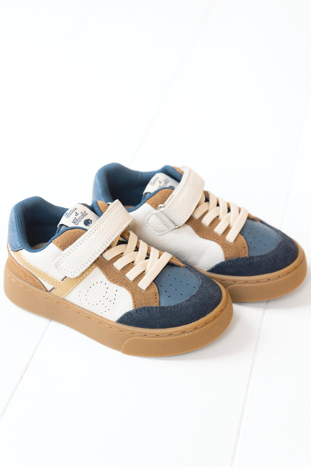 Turnschuhe - Leder Blau Marine - Image principale