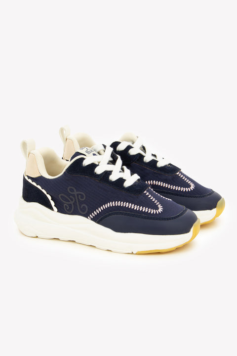 Baskets - Cuir bleu navy - Image principale