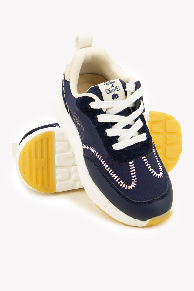Baskets - Cuir bleu navy - Image principale