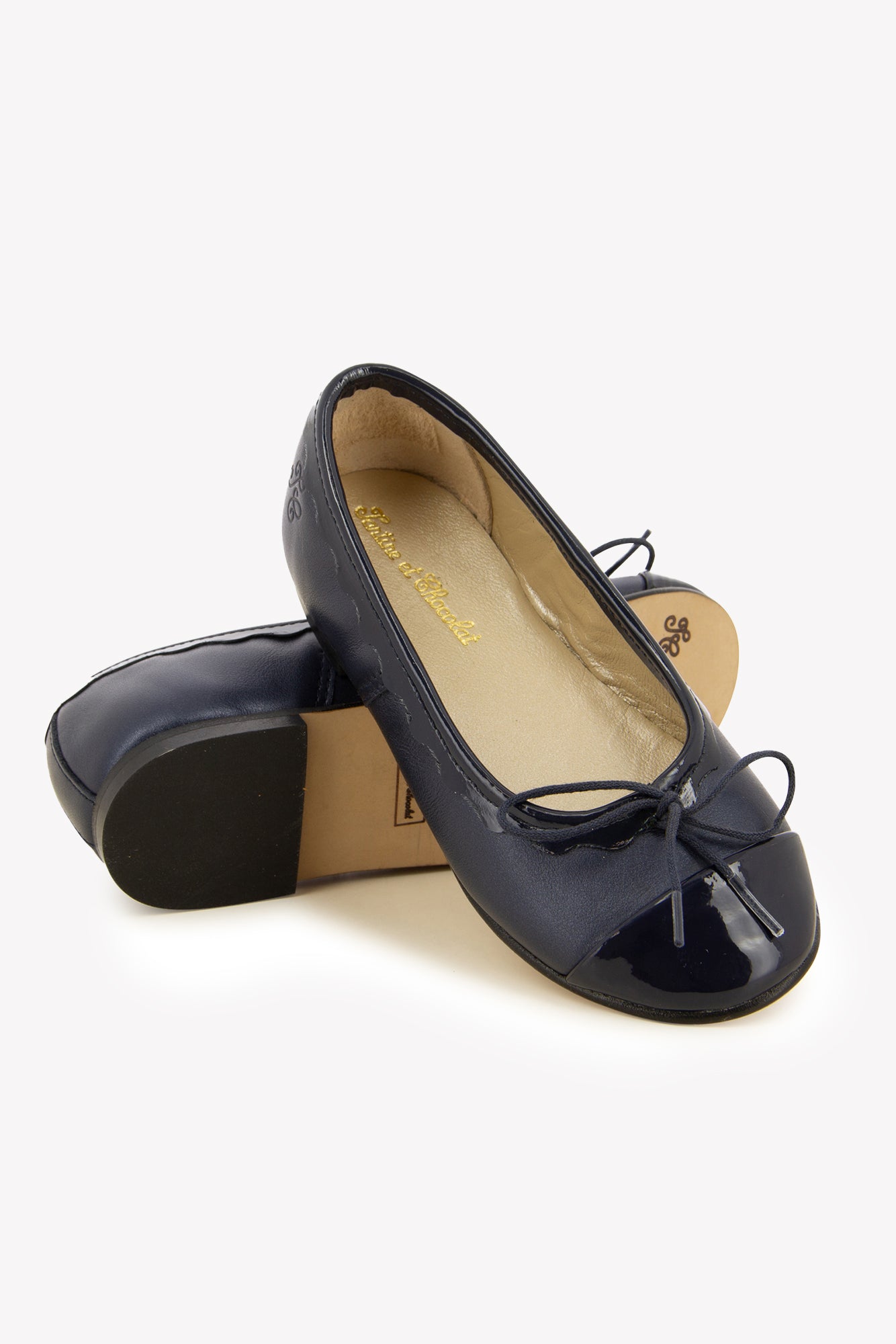 Ballerines - Cuir marine
