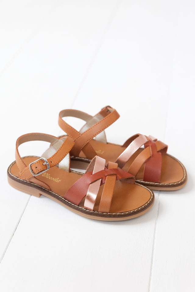 Sandales - Cuir camel - Image principale