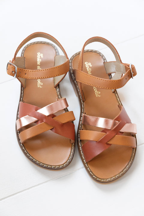 Sandales - Cuir camel - Image principale