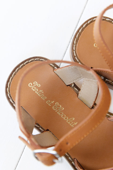 Sandales - Cuir camel - Image principale