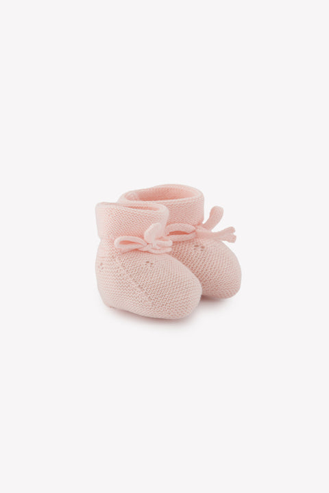 Chaussons - Rose pâle maille ajourée - Image principale