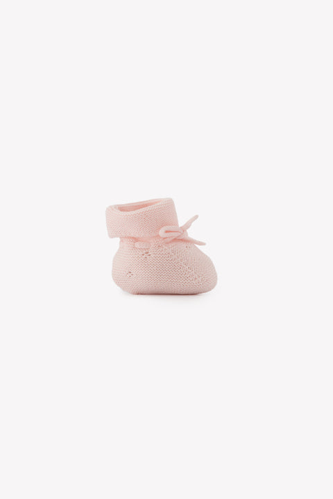 Chaussons - Rose pâle maille ajourée - Image principale