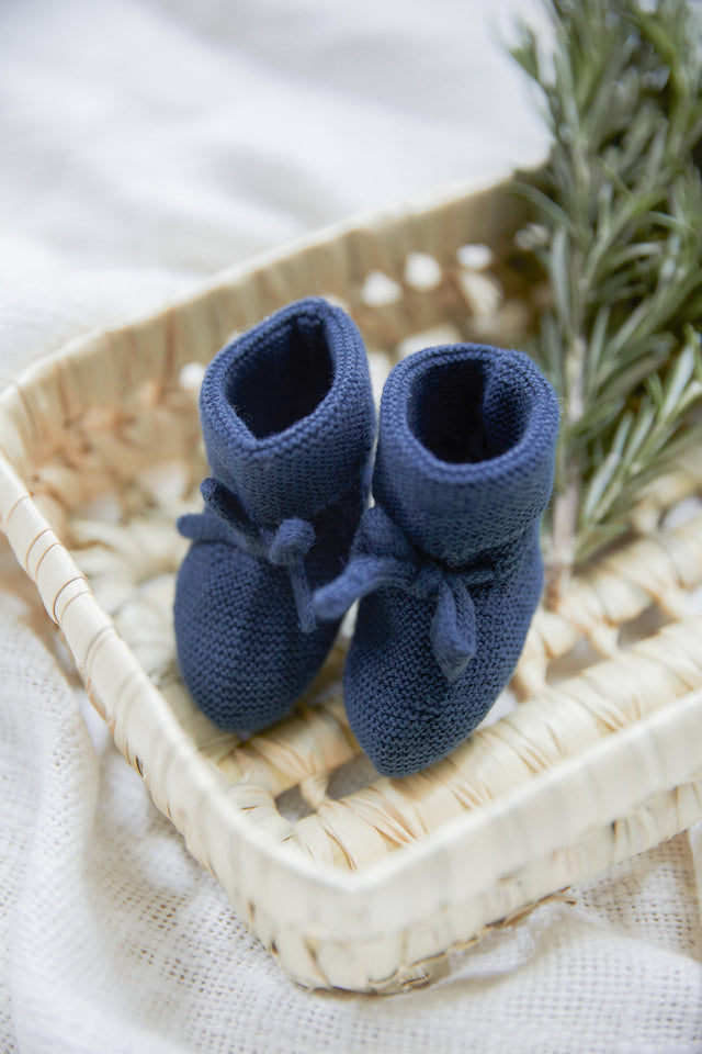 Pantofole - Blu navy lavato Maglia traforato - Image principale