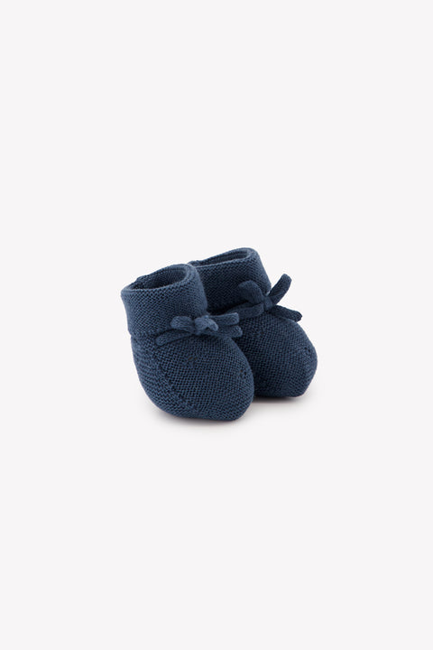 Chaussons - Marine lavé maille ajourée - Image principale