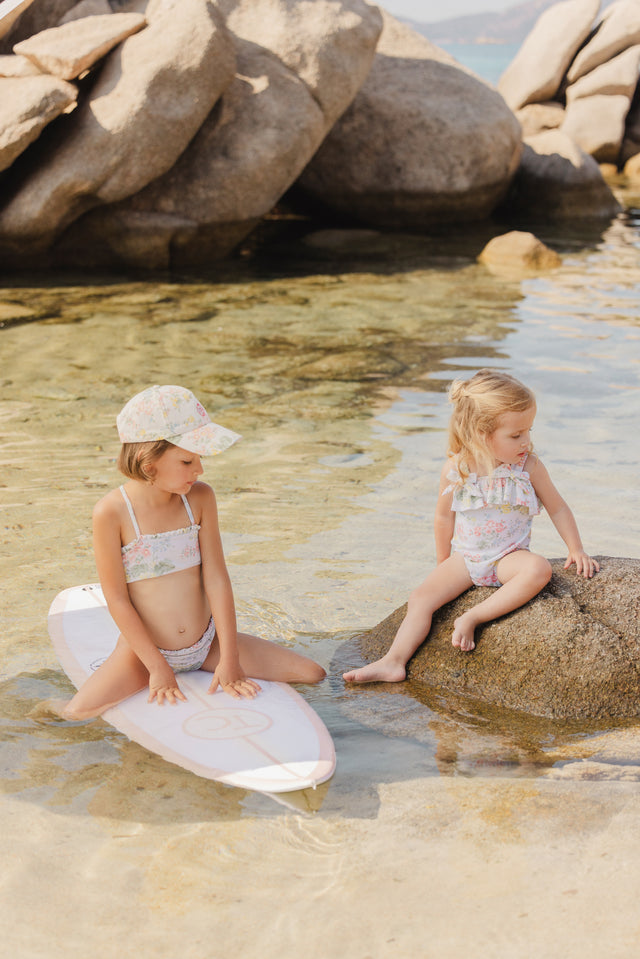 Maillot de bain - écru imprimé fleuri - Image principale