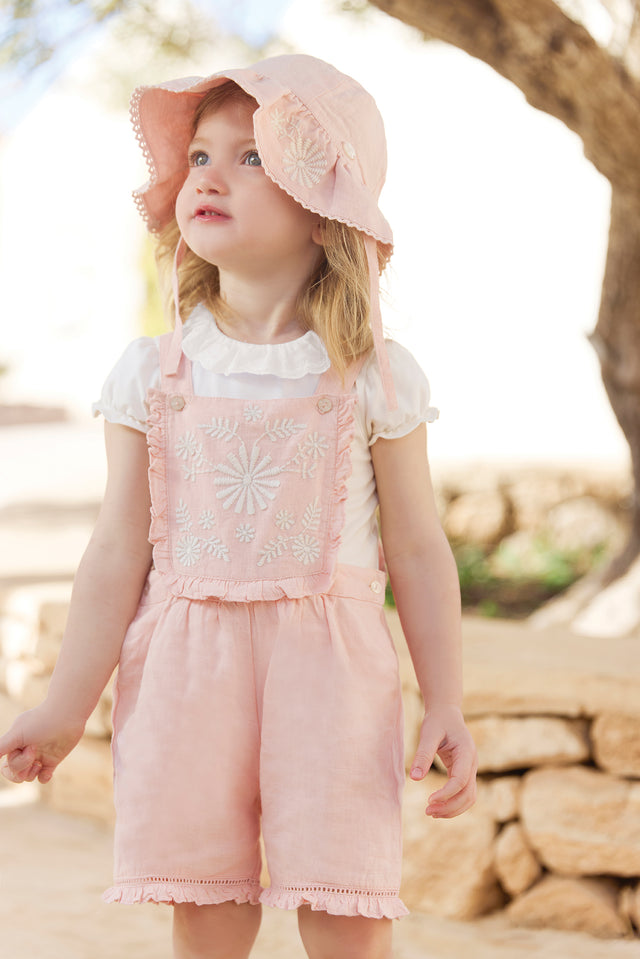 Salopette - Pivoine lin broderie - Image principale