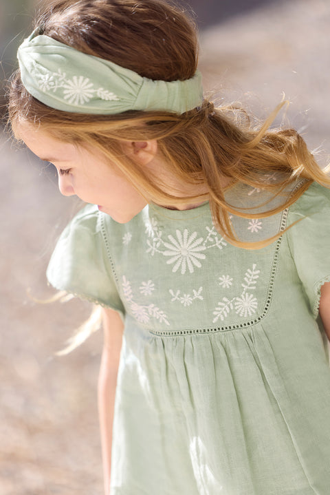 Robe - Vert sauge broderie - Image principale