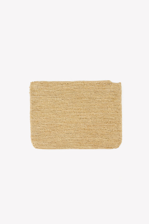 Pochette da donna - Rafia sabbia - Image principale