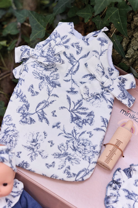 Valise Clarisse - Minikane x Tartine et Chocolat Toile de Jouy bleu - Image principale