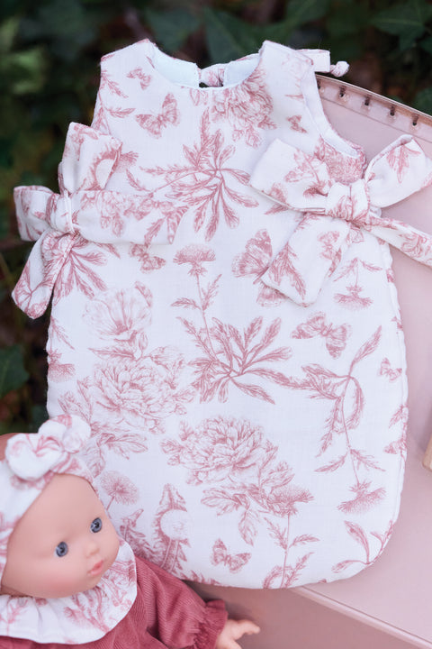 Valise Clarisse - Minikane x Tartine et Chocolat Toile de Jouy rose - Image principale