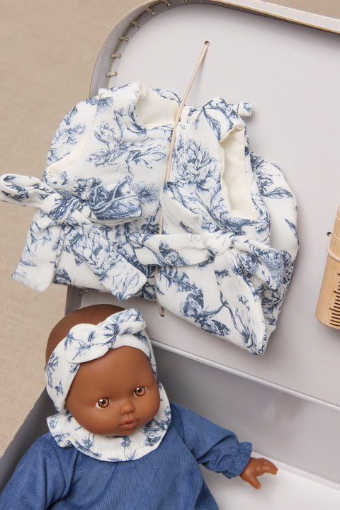 Valigia Sidonie - Minikane x Tartine et Chocolat Toile de Jouy Blu - Image principale