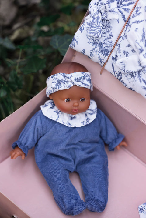 Valise Sidonie - Minikane x Tartine et Chocolat Toile de Jouy bleu - Image principale