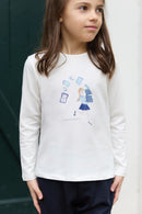 T -Shirt - Ecru Illustration Zurück in die Schule