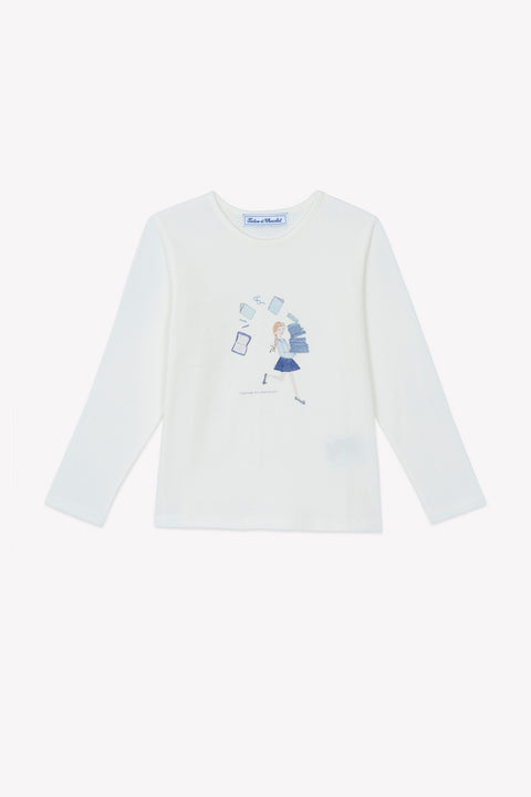 T-shirt - Ecru Illustration Back to School - Image principale