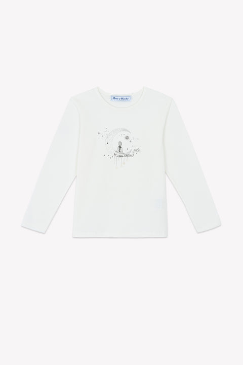 T-shirt - Ecru illustration rêves étoilés - Image principale