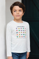 T -shirt - Blauw elektrisch Tekening wezen