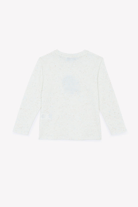 T -Shirt - Ecru Illustration Waschbär - Image principale