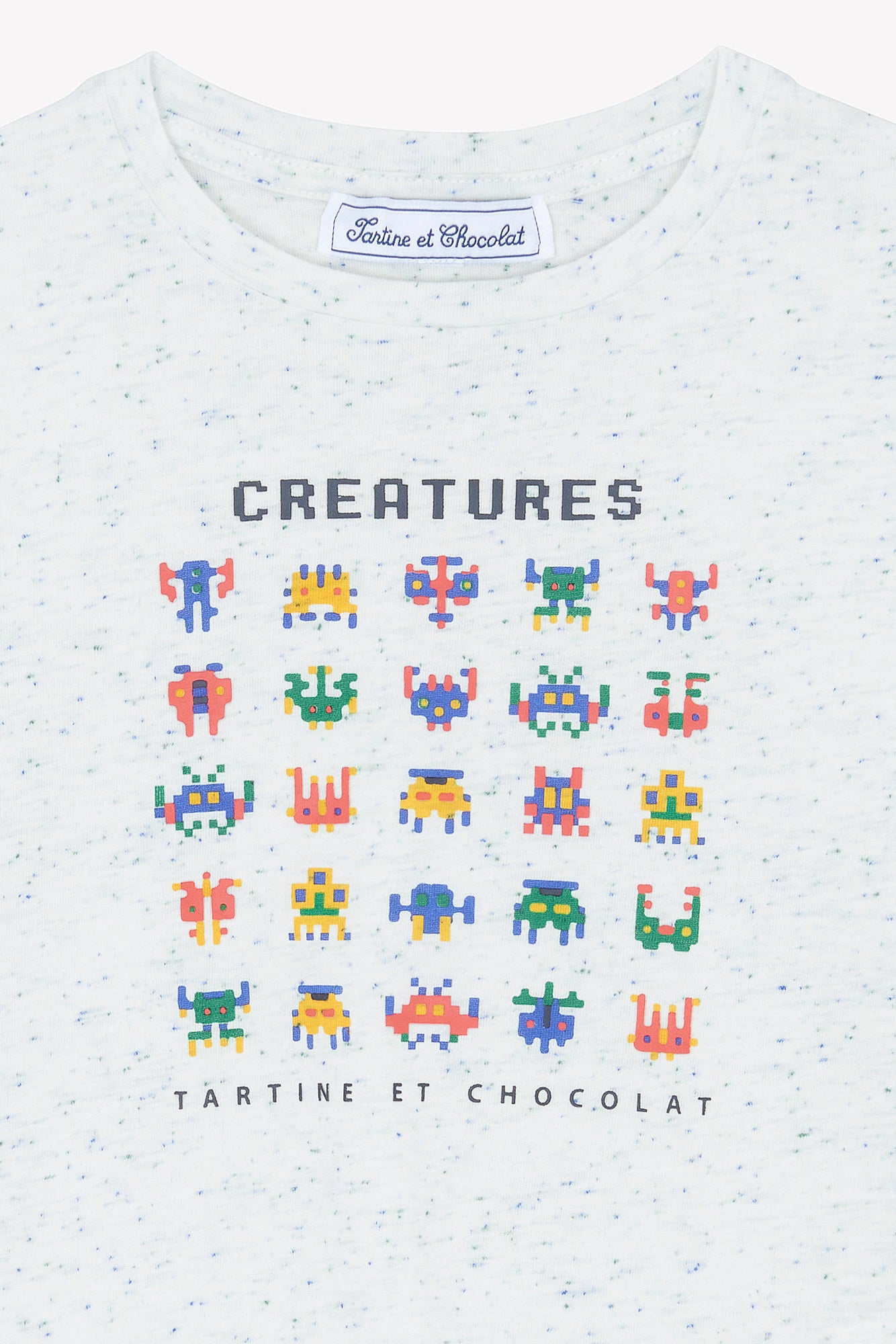 T -shirt - Blauw elektrisch Tekening wezen