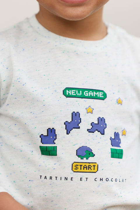 T-shirt - Bleu électrique illustration new game - Image principale