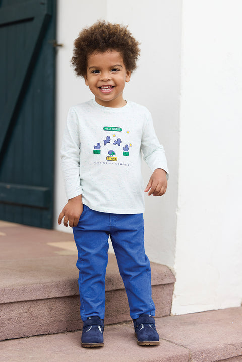 T-shirt - Bleu électrique illustration new game - Image principale