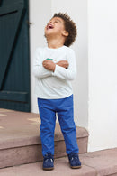 Pantalon - Bleu électrique en velours