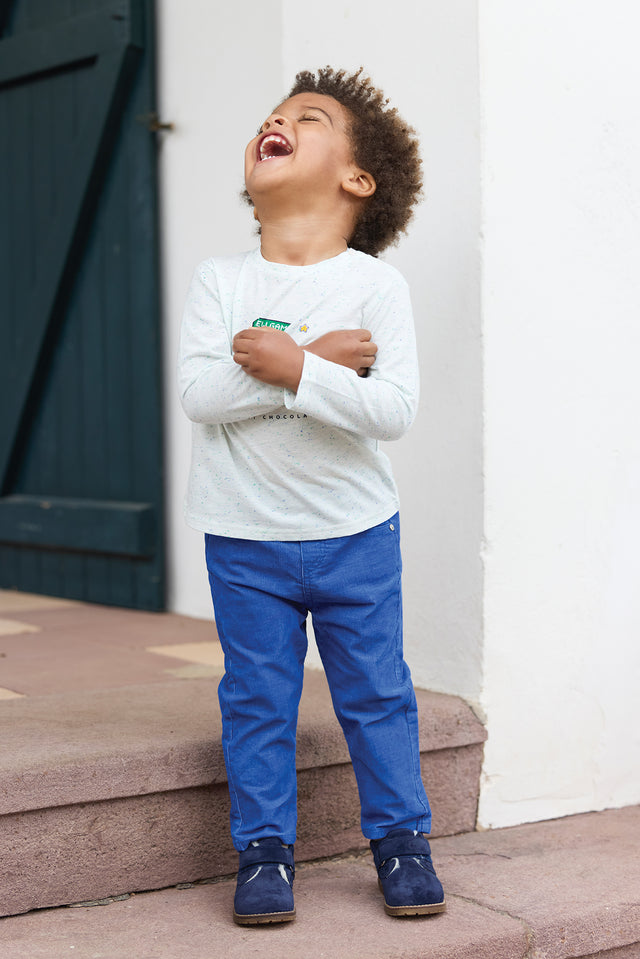 Pantalon - Bleu électrique en velours - Image principale