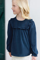 T -Shirt - Marineblau flaumig