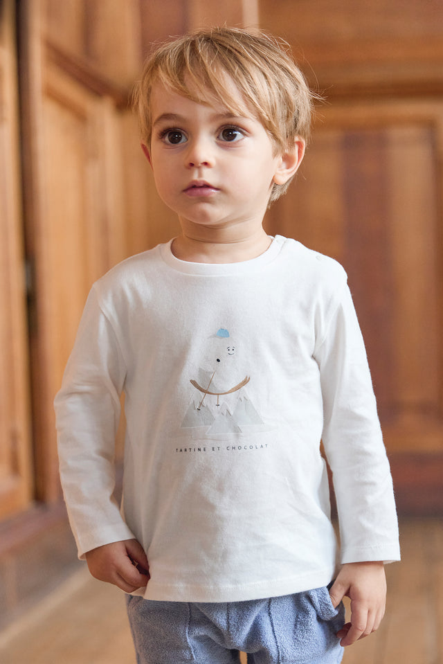 T-shirt - Ecru Illustration yeti - Image principale