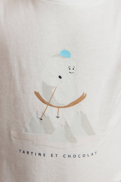 T-shirt - Ecru Illustration yeti - Image principale
