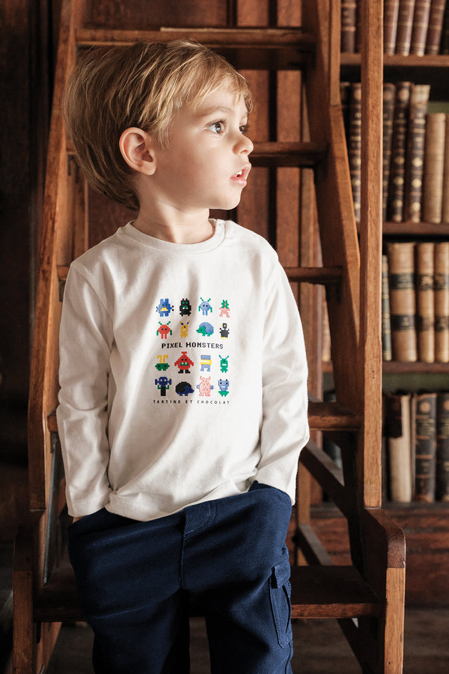 T-shirt - Bleu électrique illustration game on - Image principale