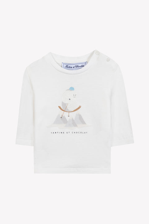 T-shirt - Ecru Illustration yeti - Image principale