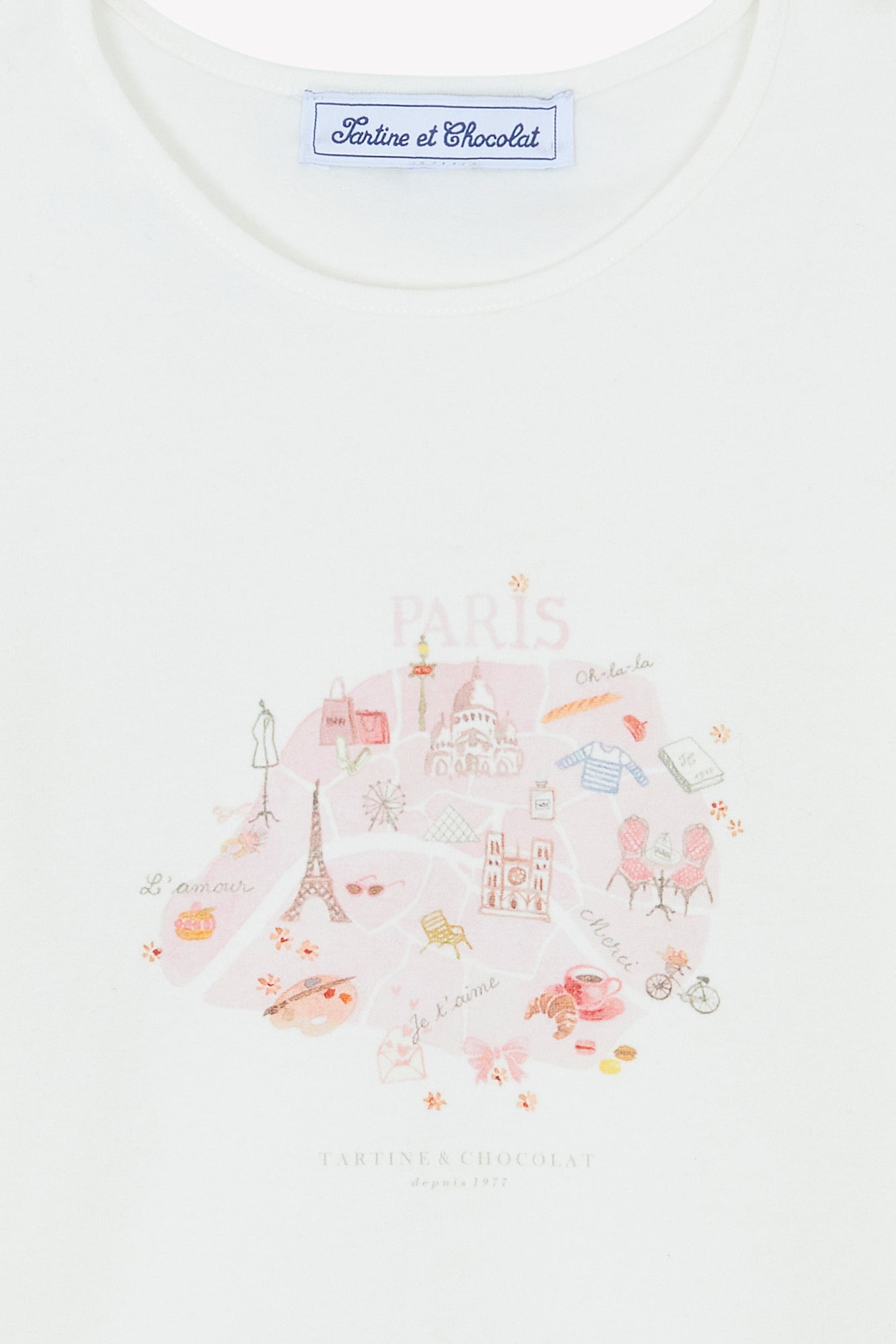 T -Shirt - Ecru Illustration Paris