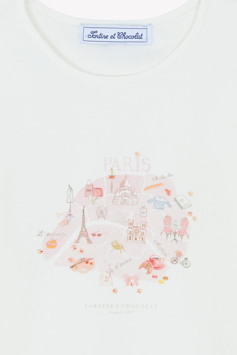 T-shirt - Ecru Illustration Paris - Image principale