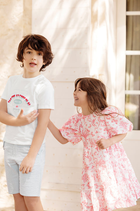 Robe - Praline inspiration Toile de Jouy - Image principale